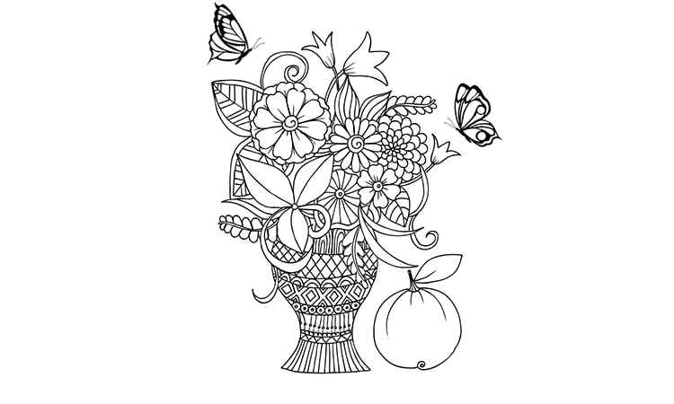 Bouquet of Sunflower coloring pages
