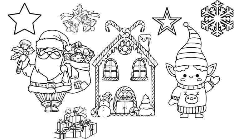 Christmas collection coloring pages