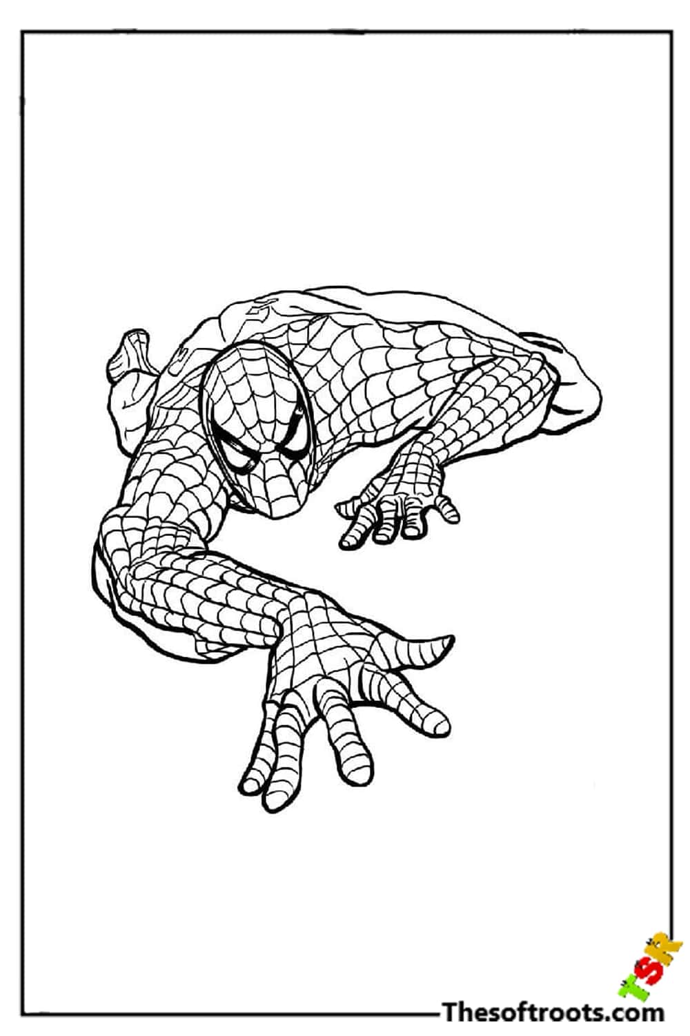 Crawling Spiderman coloring pages