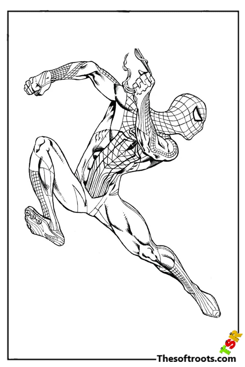 Fighting Spiderman coloring pages