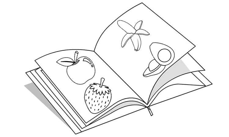 Fruit books Coloring pages