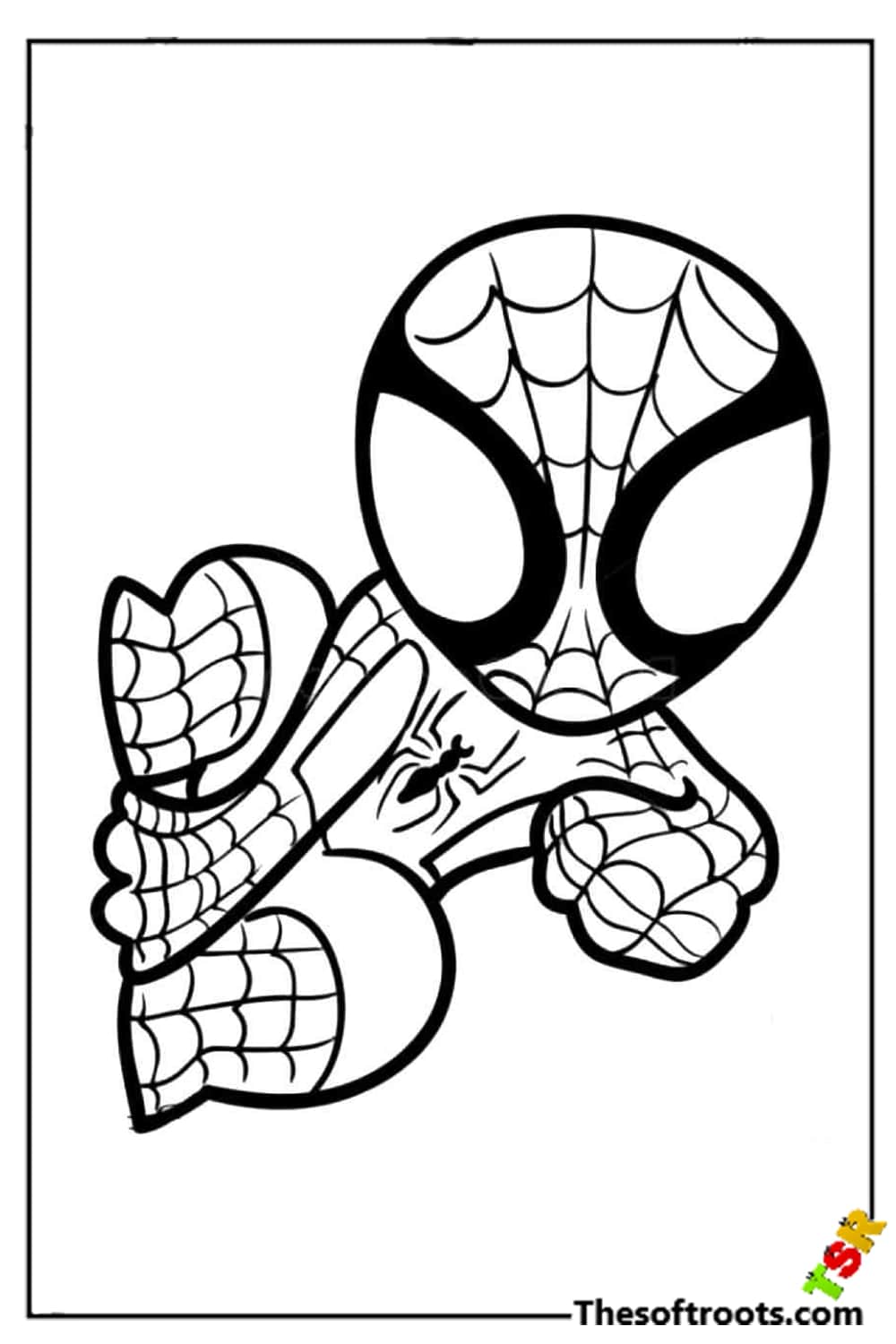 Funny Spiderman coloring pages