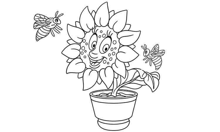 Giant Sunflower coloring pages