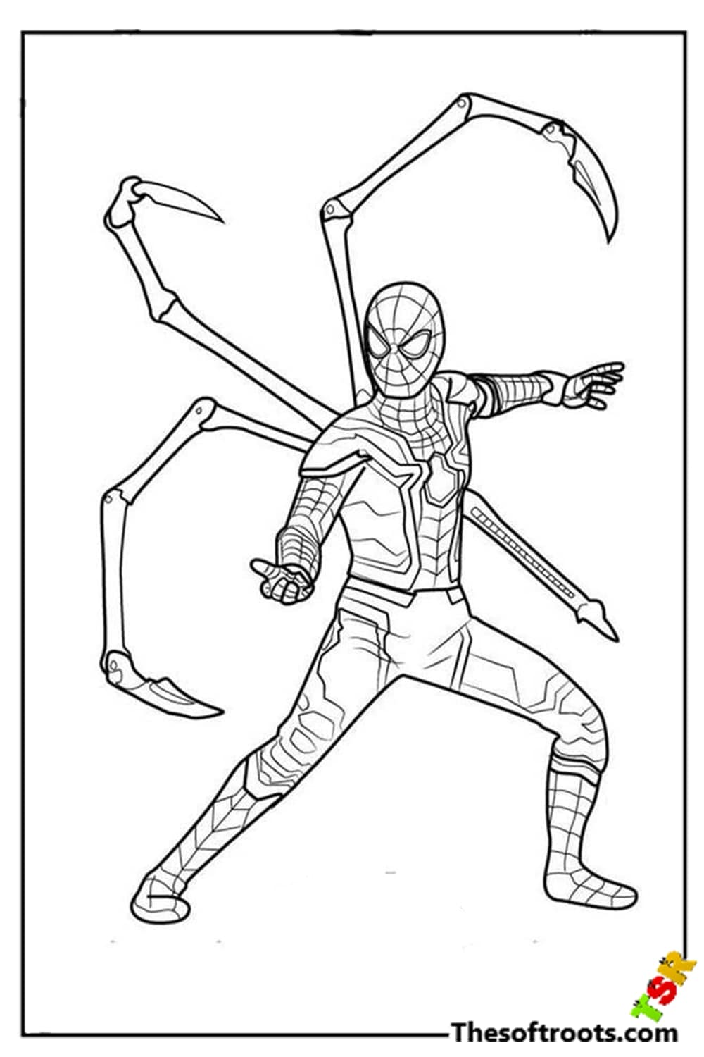 Iron Spiderman coloring pages