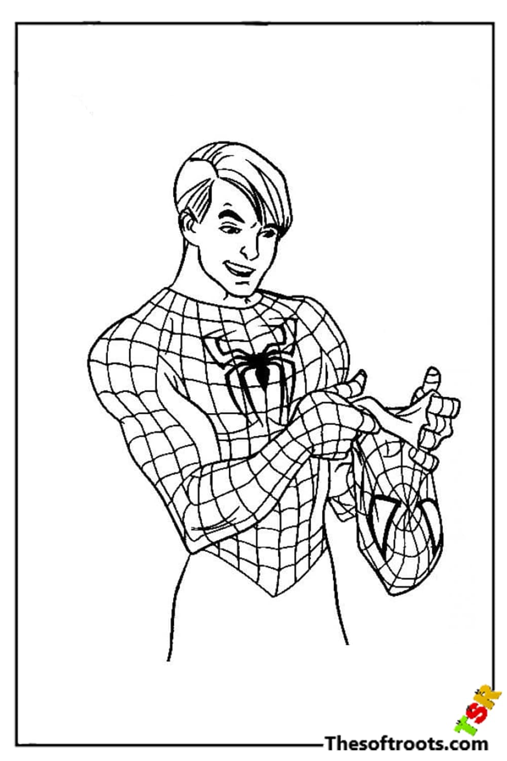 Peter the Spiderman coloring pages