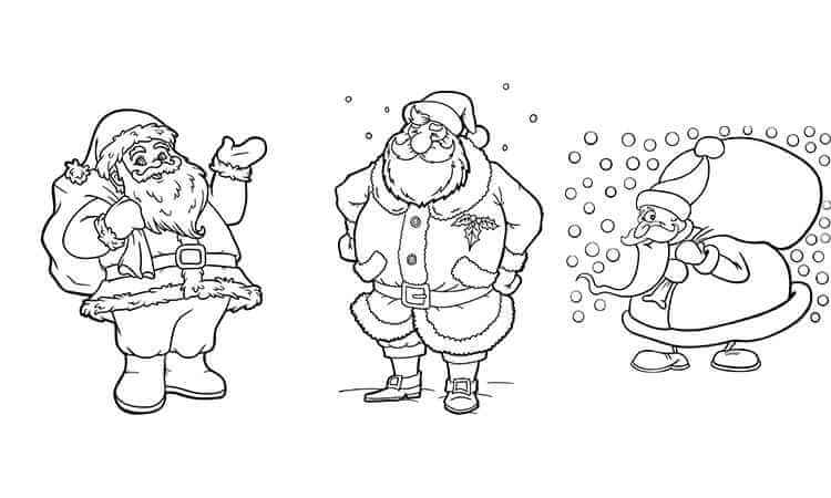 Santa Costume Collection coloring pages