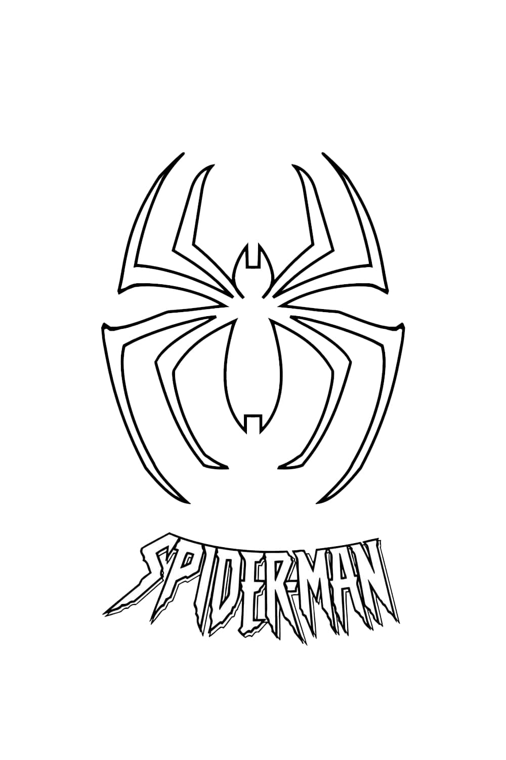 Spiderman logo coloring pages