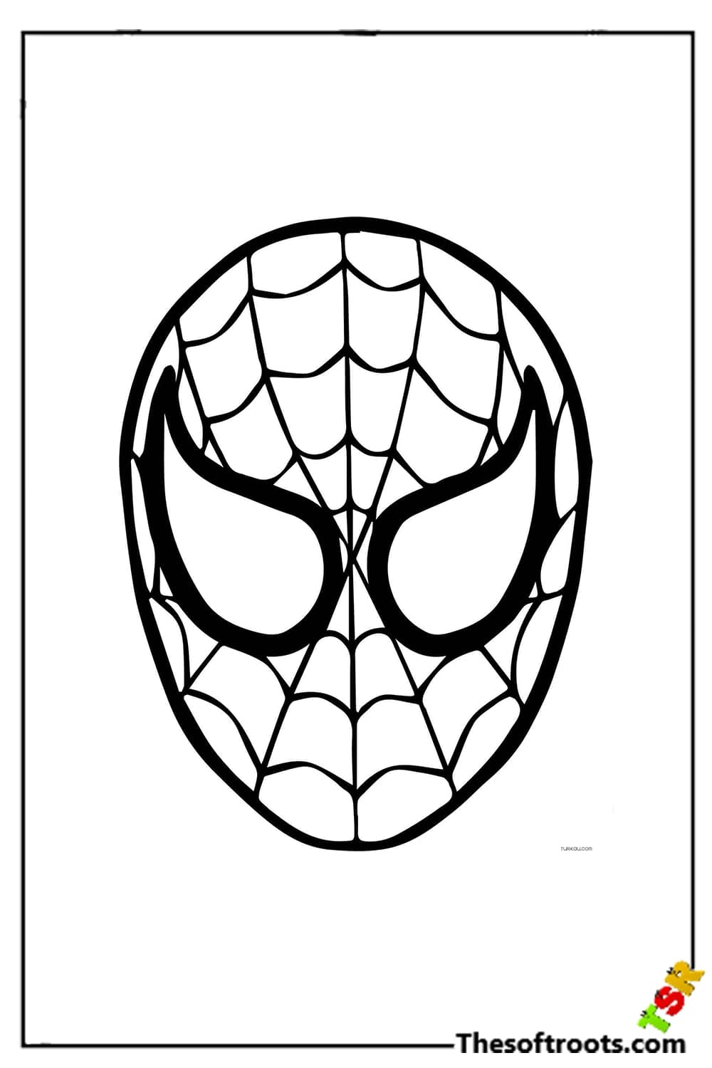 Spiderman face coloring pages