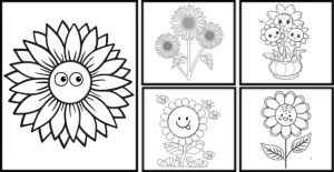 Sunflower Coloring Pages