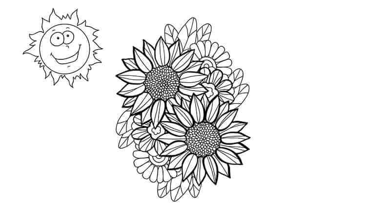 Sunflower Tea coloring pages