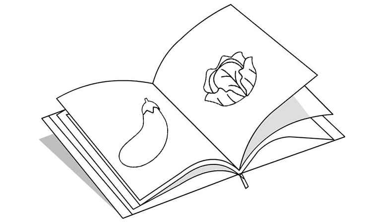 Vegetable books Coloring pages