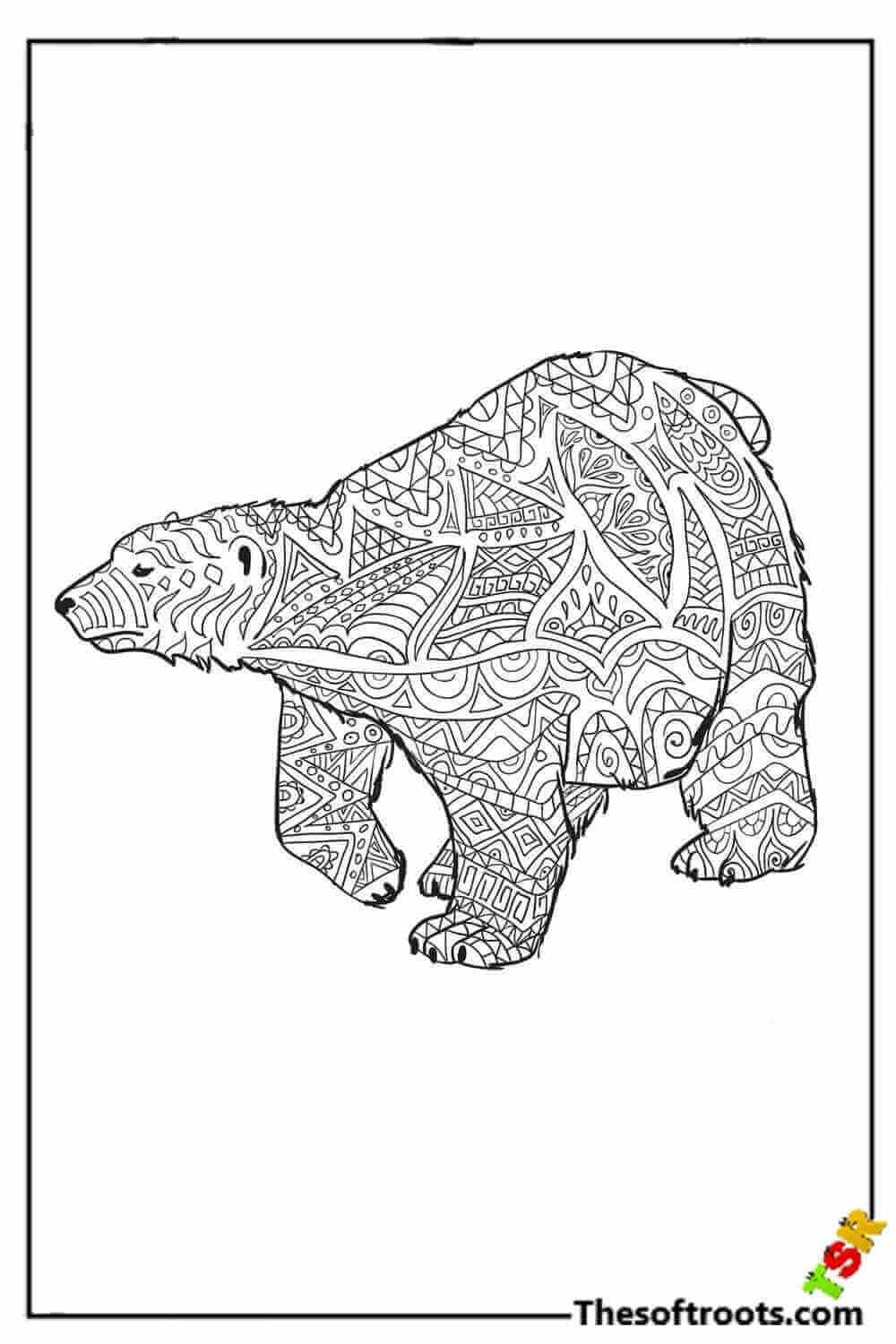 Adult Bear Coloring pages