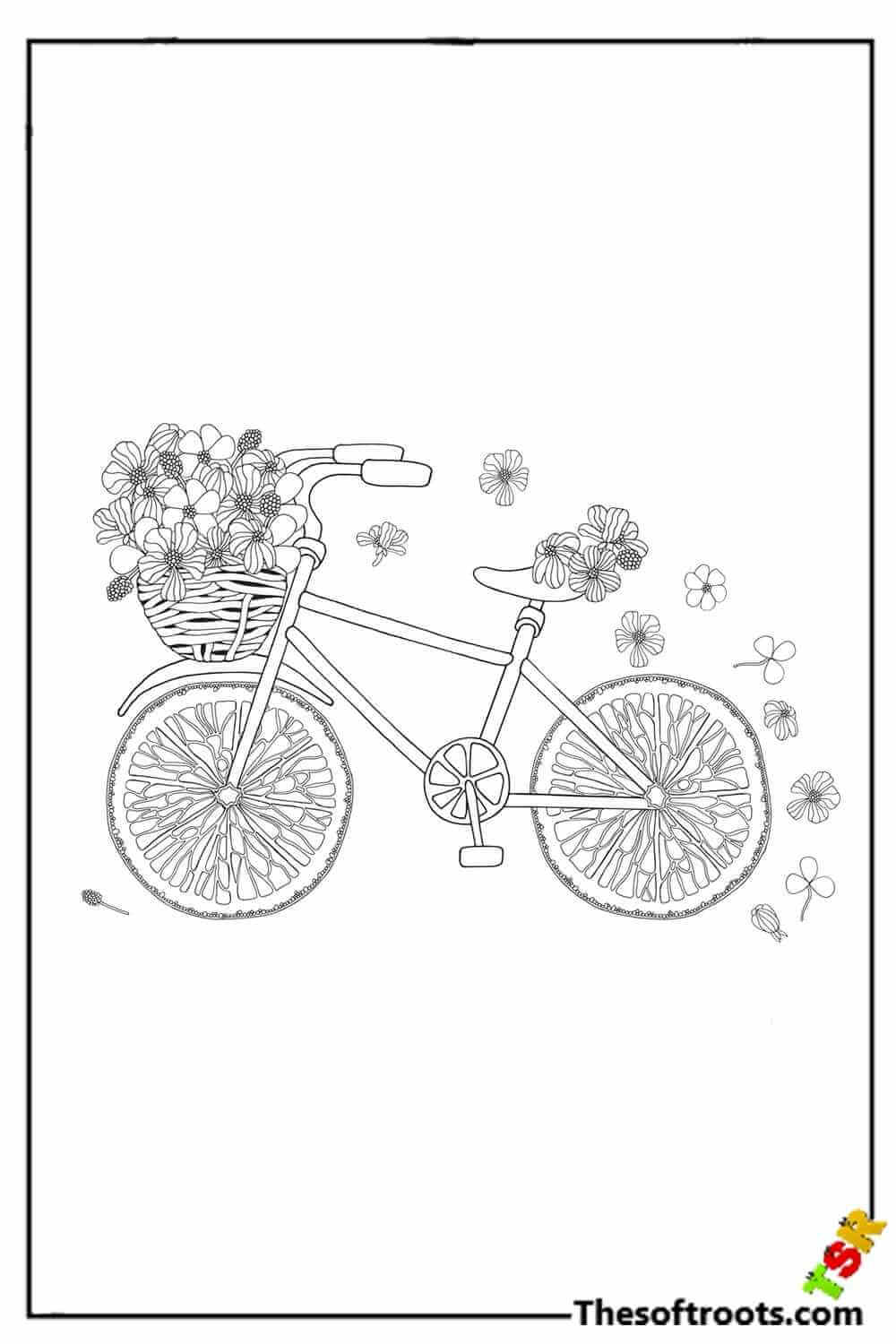 Adult Bicycle coloring pages