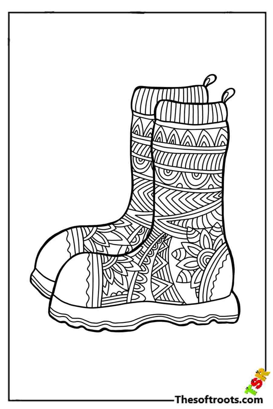 Adult Boots Coloring pages
