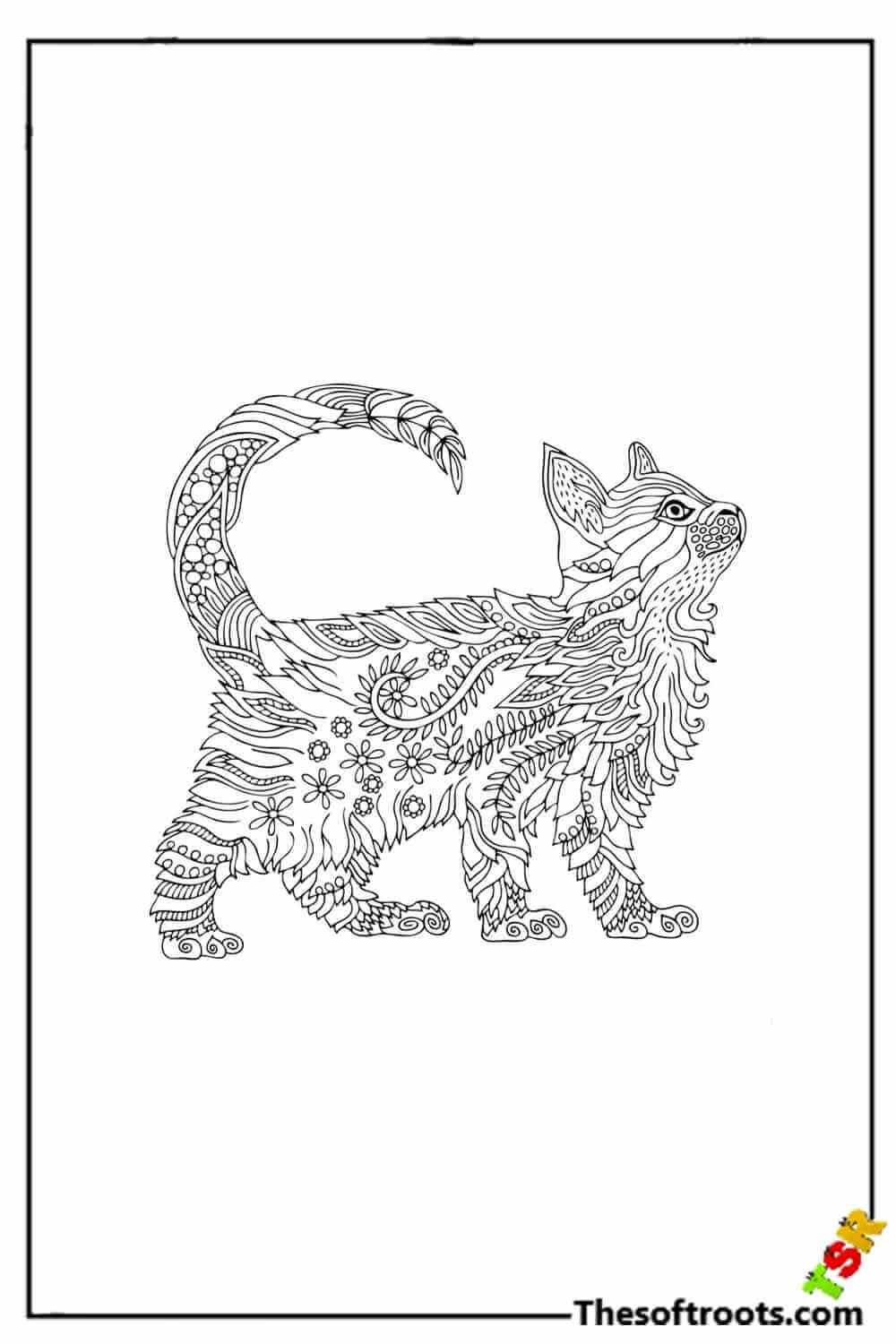 Adult Cat coloring pages