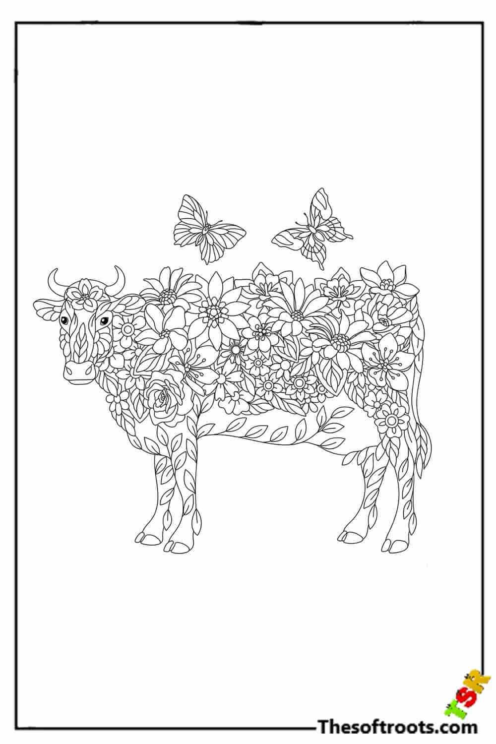 Adult Cow coloring pages