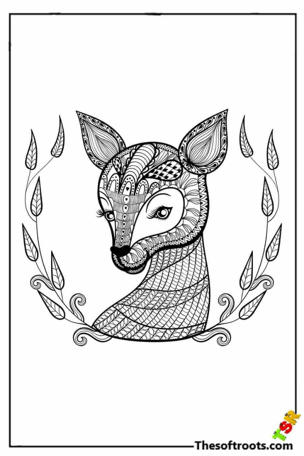Adult Deer Coloring pages