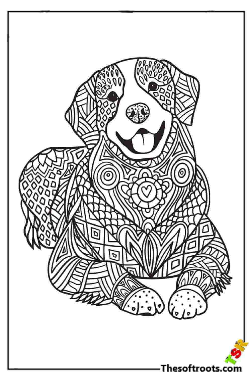Adult Dog coloring pages