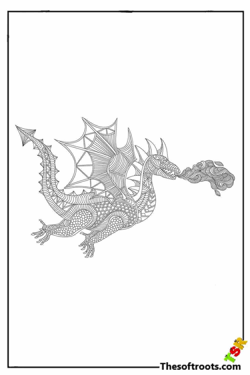 Adult Dragon coloring pages