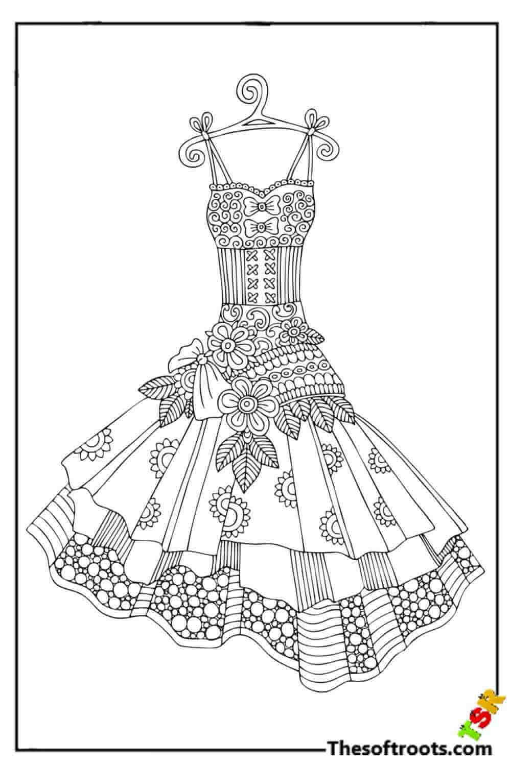 Adult Dress Coloring pages