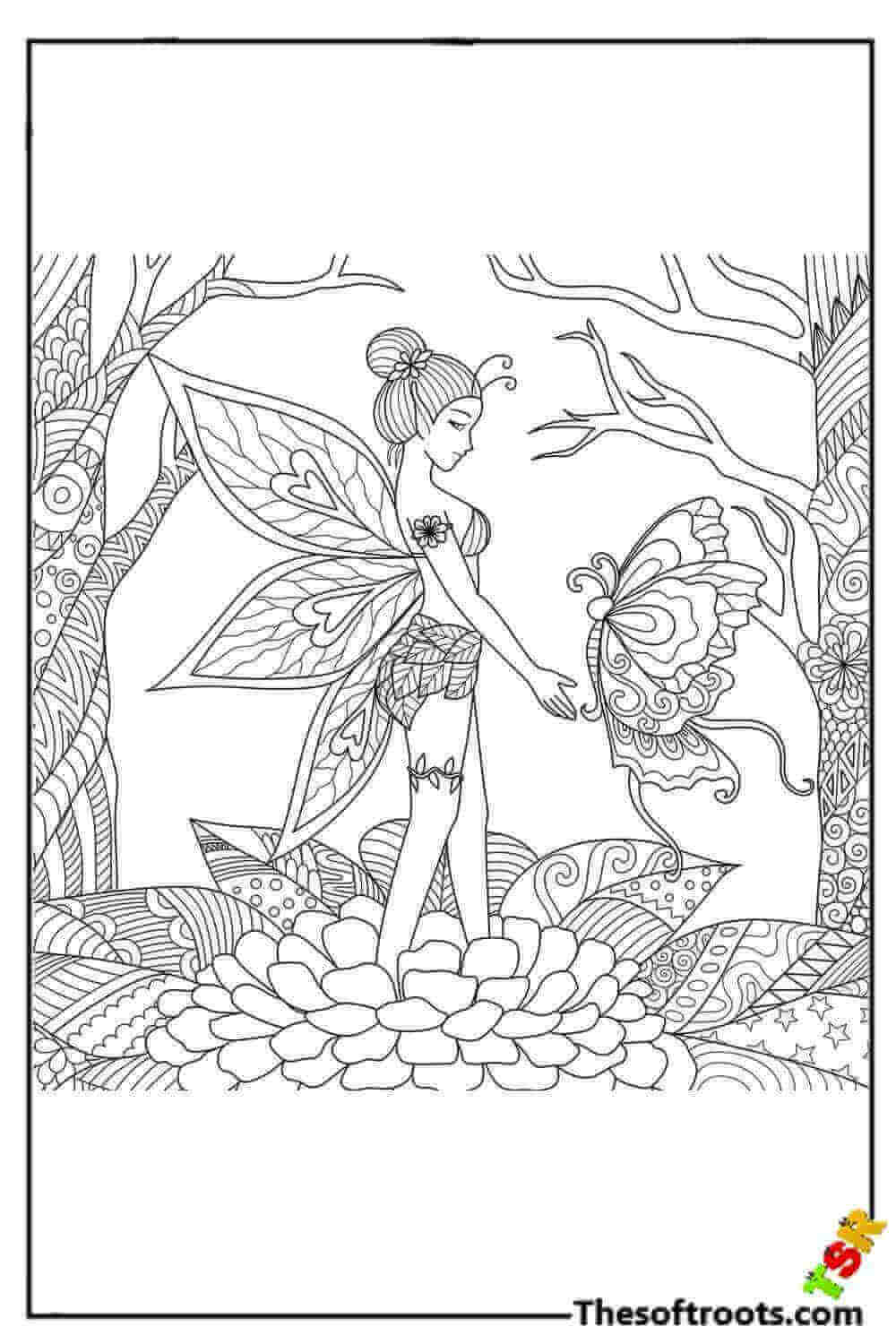 Adult Fairy coloring pages