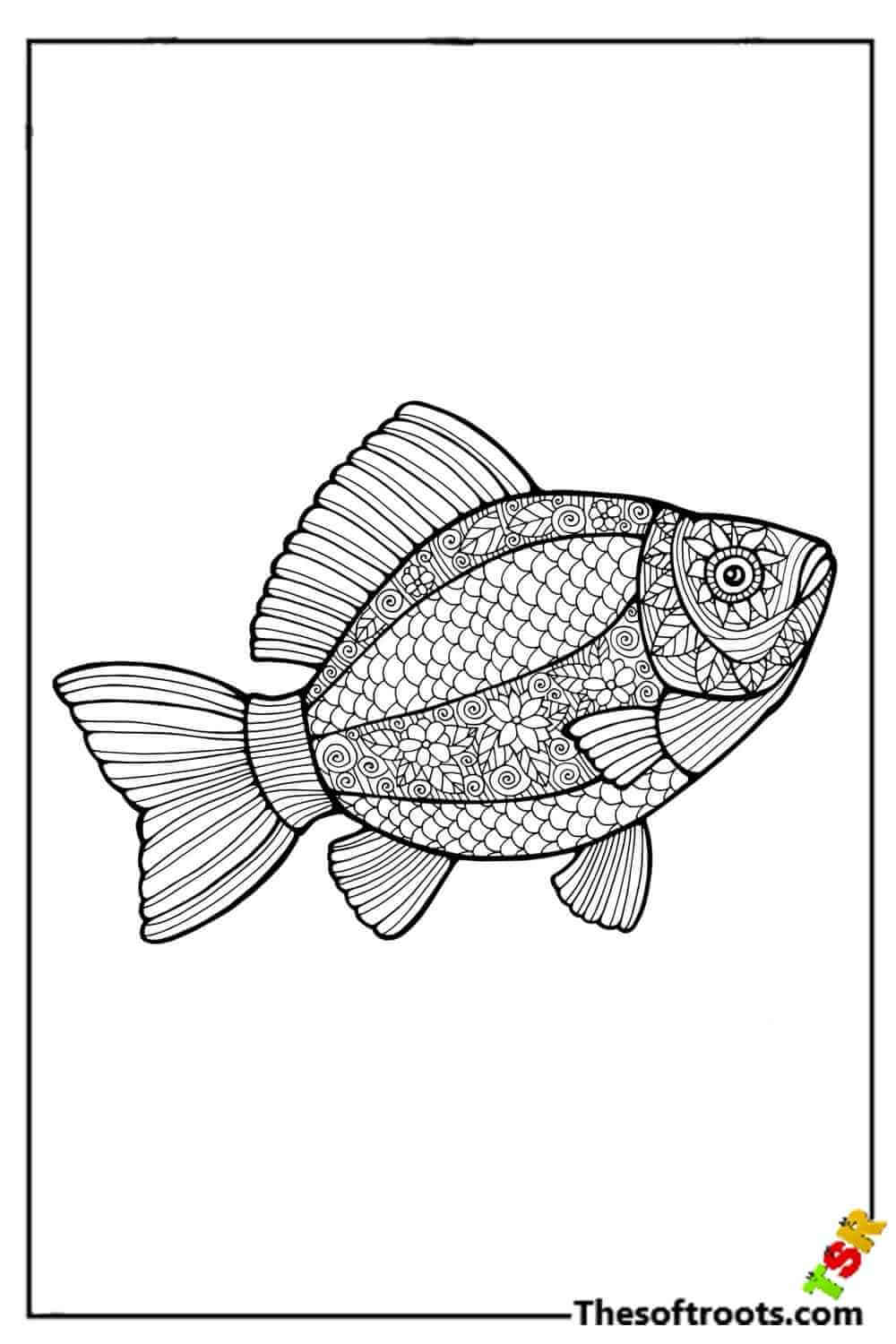 Adult Fish Coloring pages