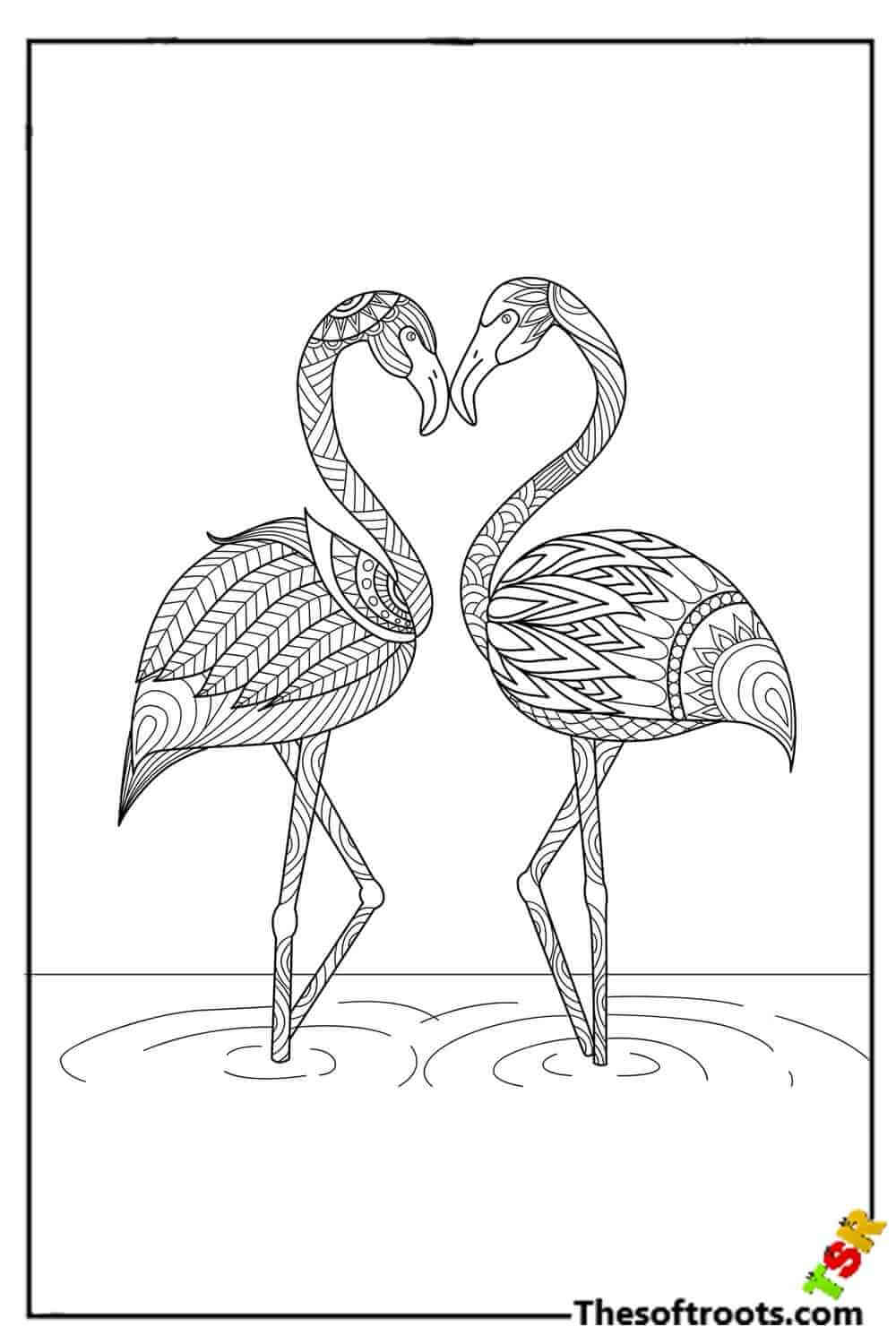 Adult Flamingo Coloring pages