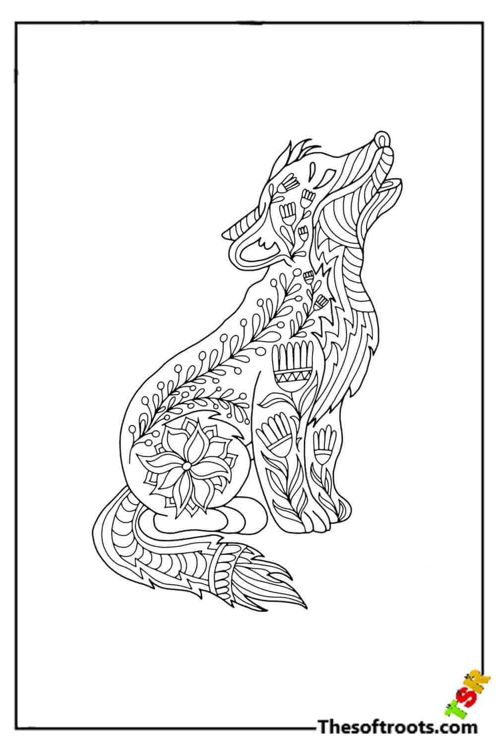 Adult Fox Coloring pages
