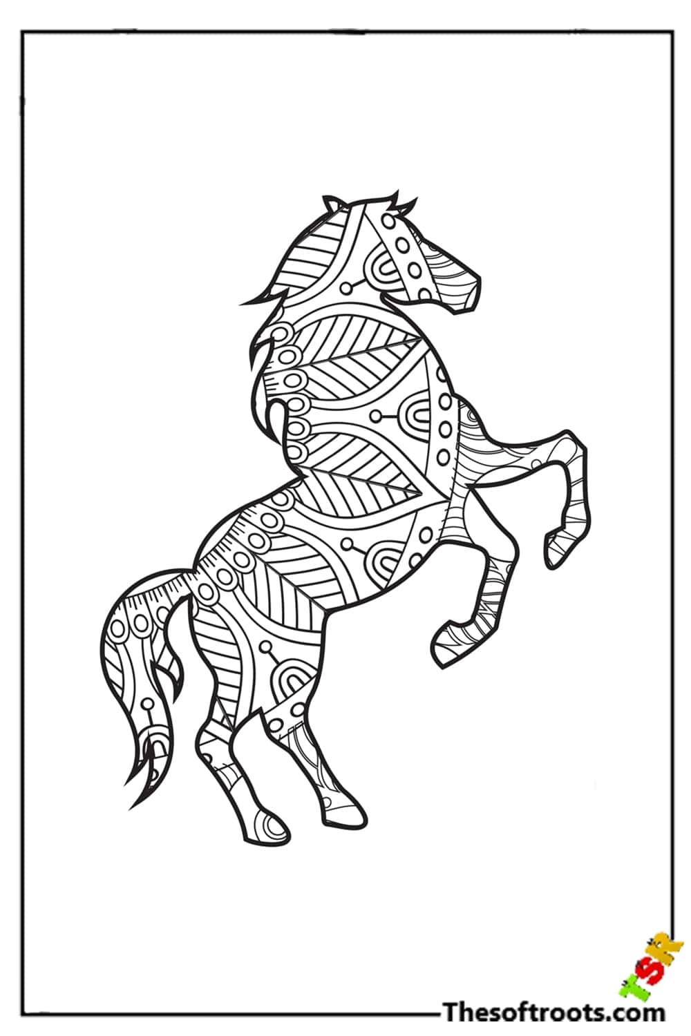 Adult Horse coloring pages