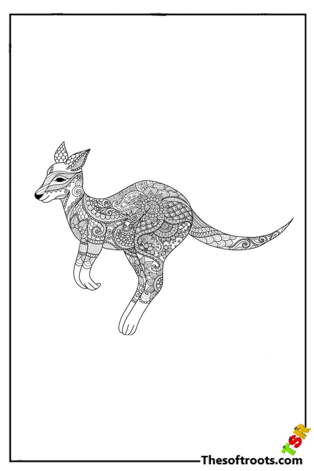 Adult Kangaroo Coloring Pages