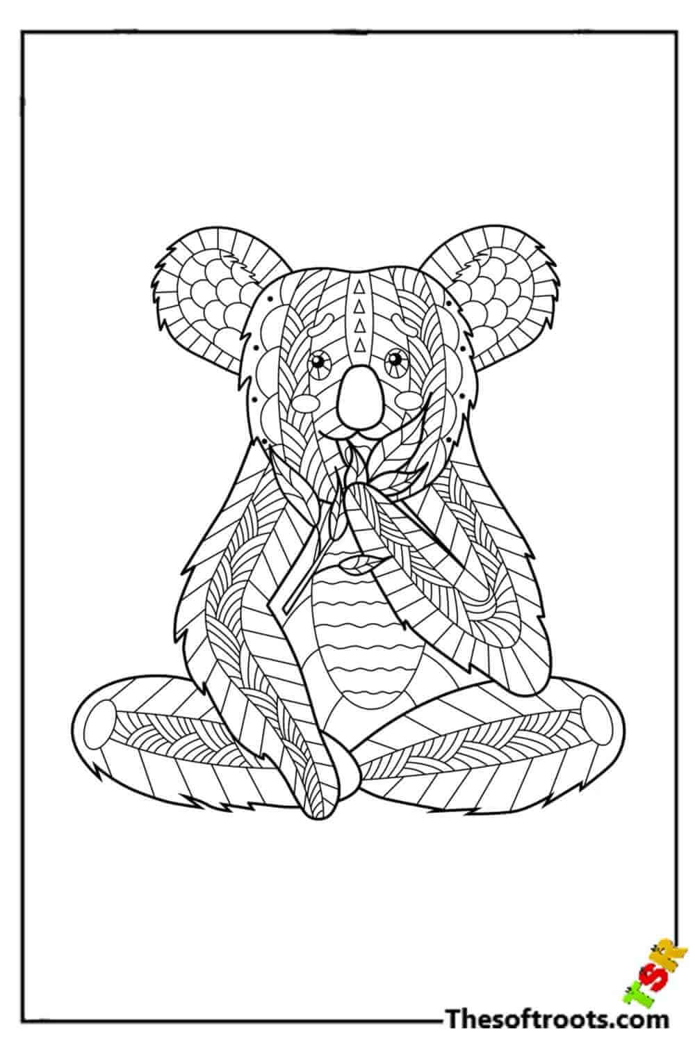 Adult Koala coloring pages