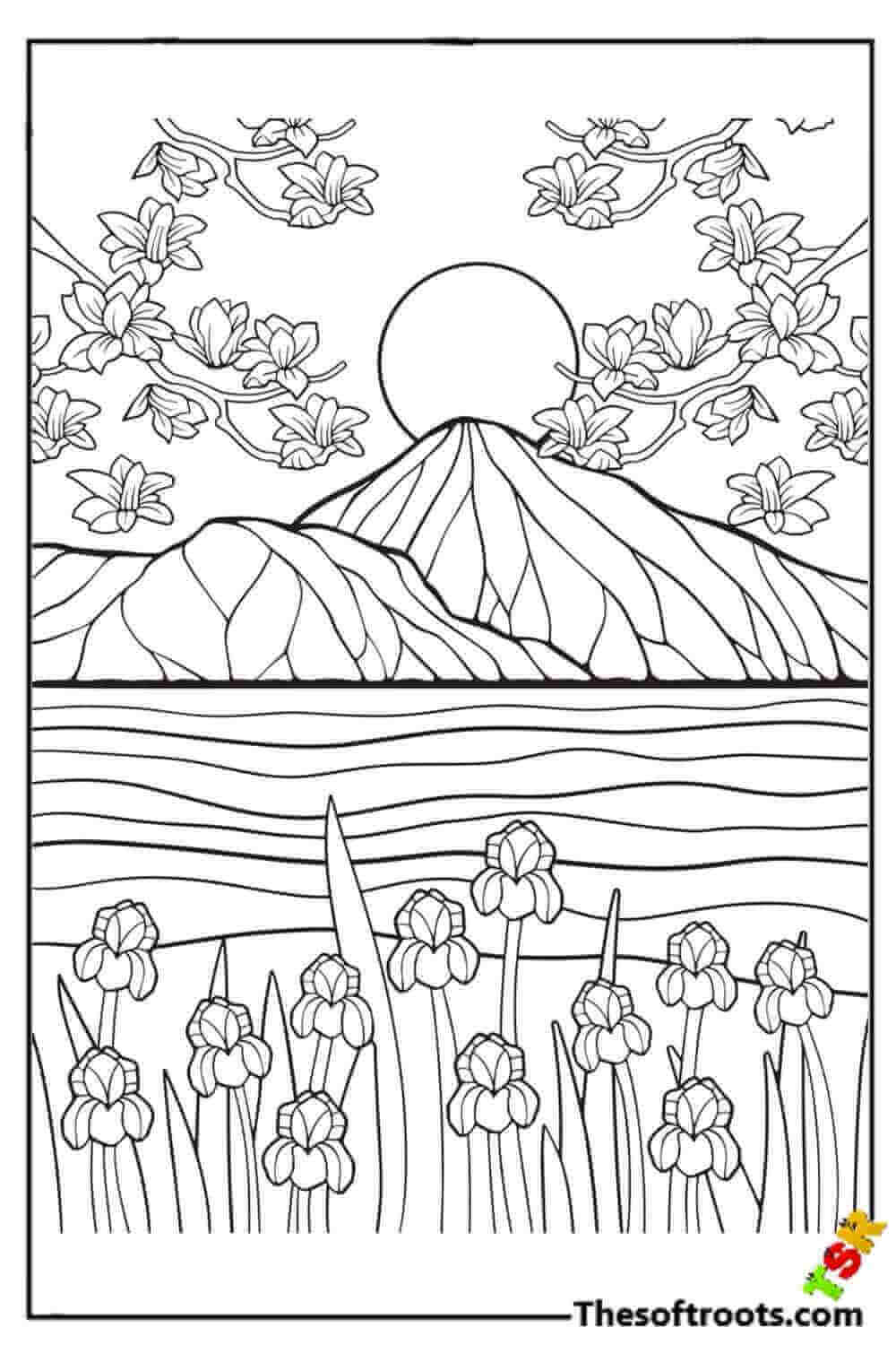 Adult Mountain coloring pages