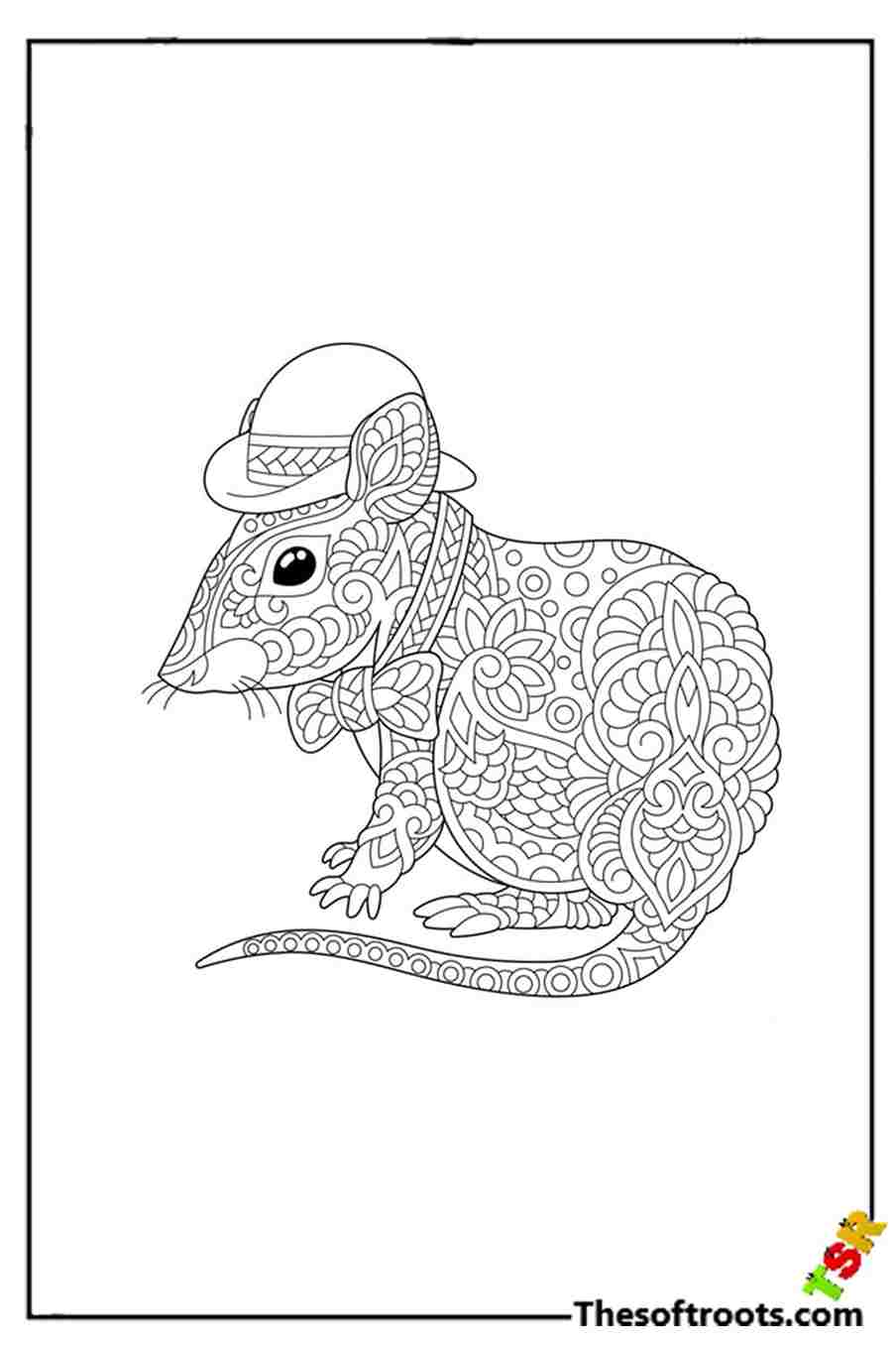 Adult Mouse coloring pages