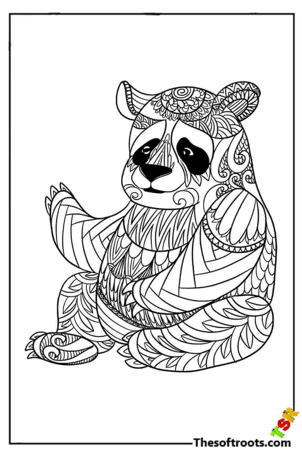 Adult Panda coloring pages