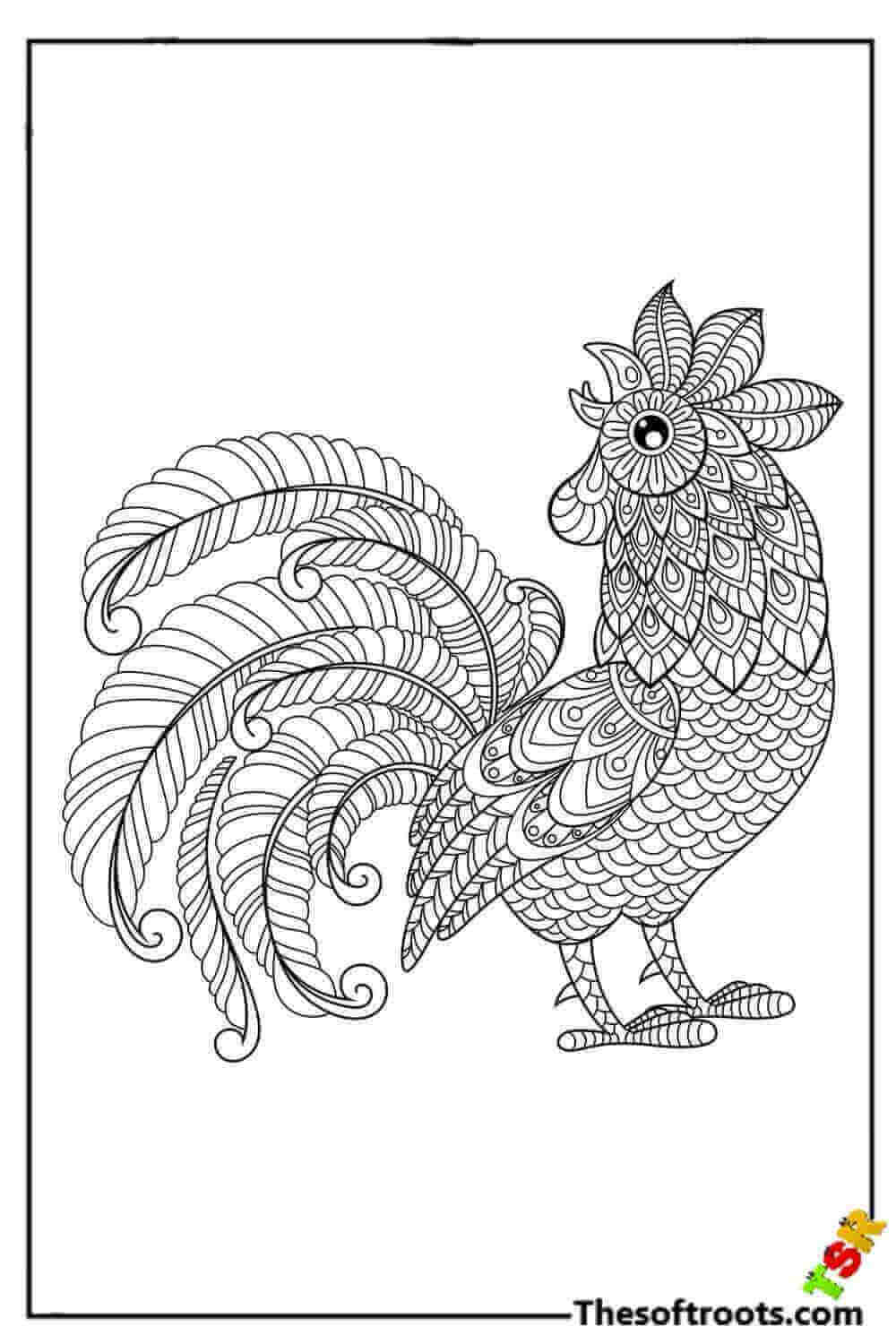 Adult Roaster Coloring pages