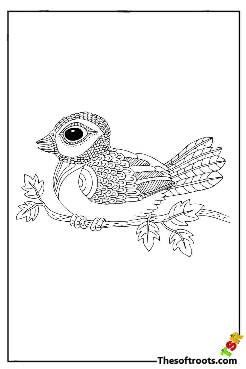 Adult Sparrow coloring pages