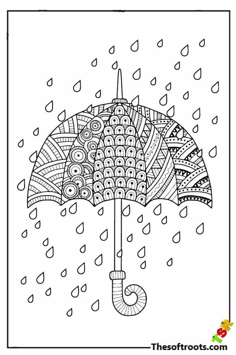 Adult Umbrella Coloring pages