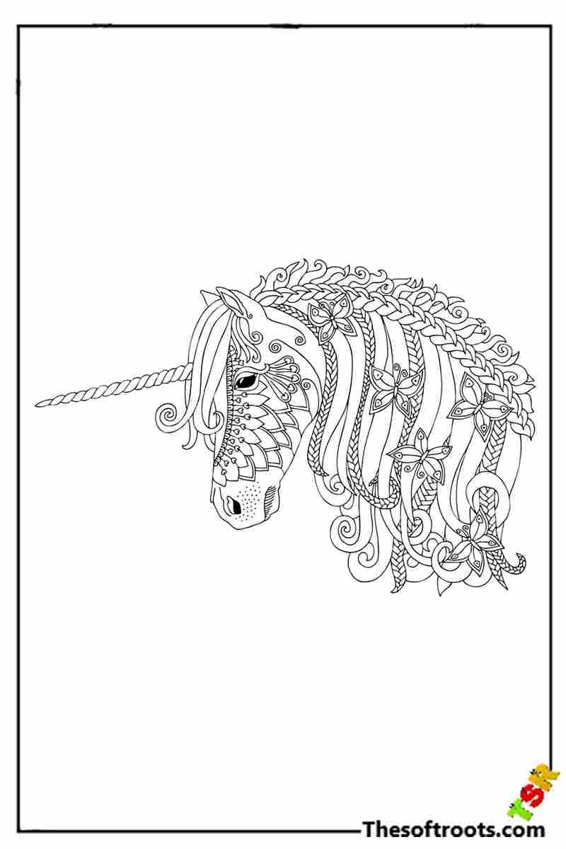 Adult Unicorn coloring pages