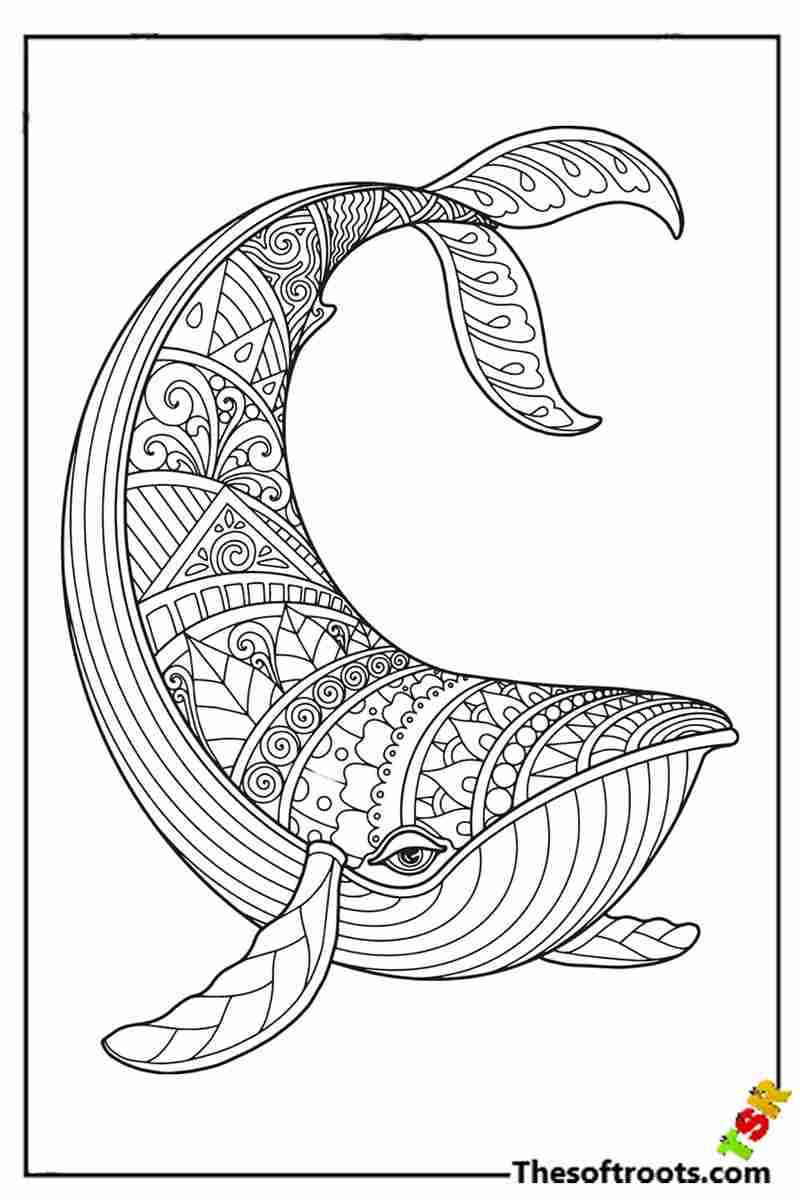 Adult Whale Coloring pages