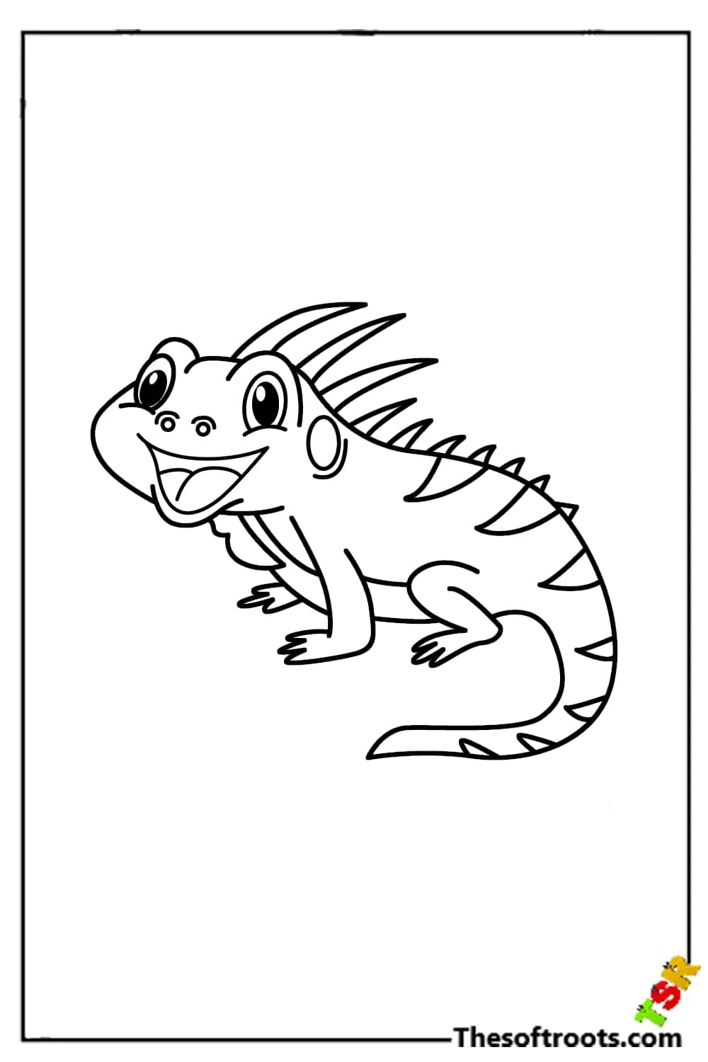 Cute Iguana Coloring pages