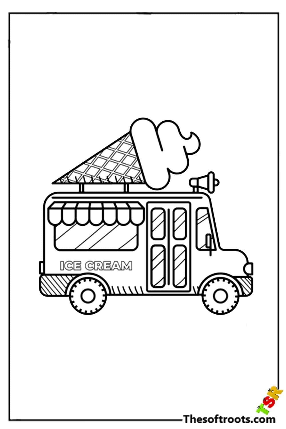 Ice cream van coloring pages