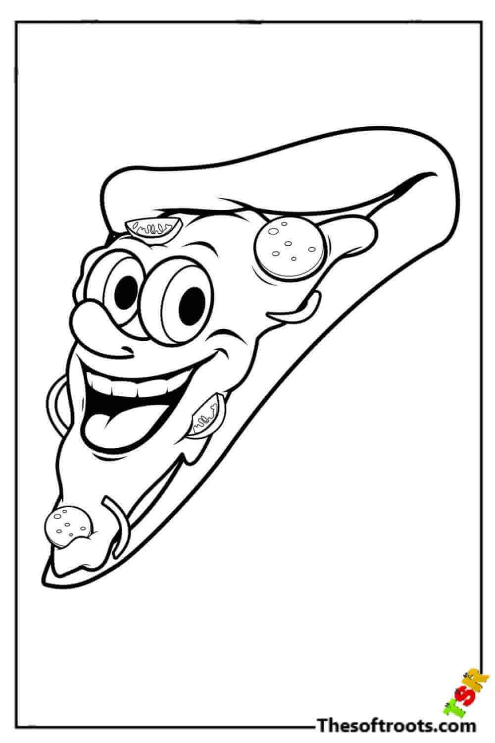 Piza Coloring Page