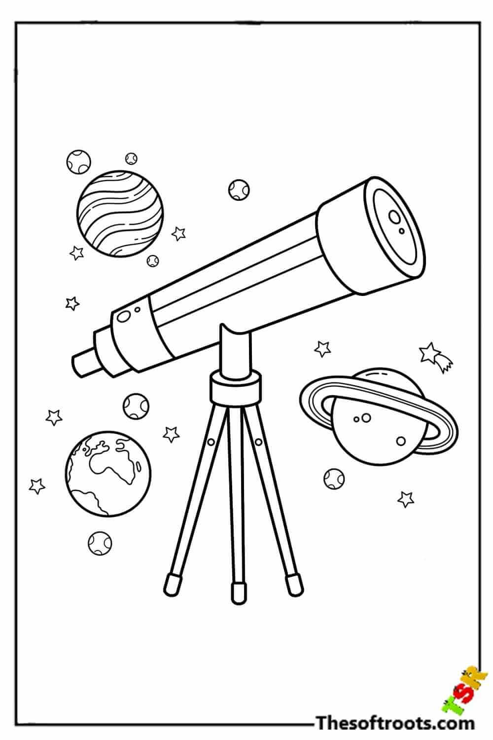 Telescope Coloring pages