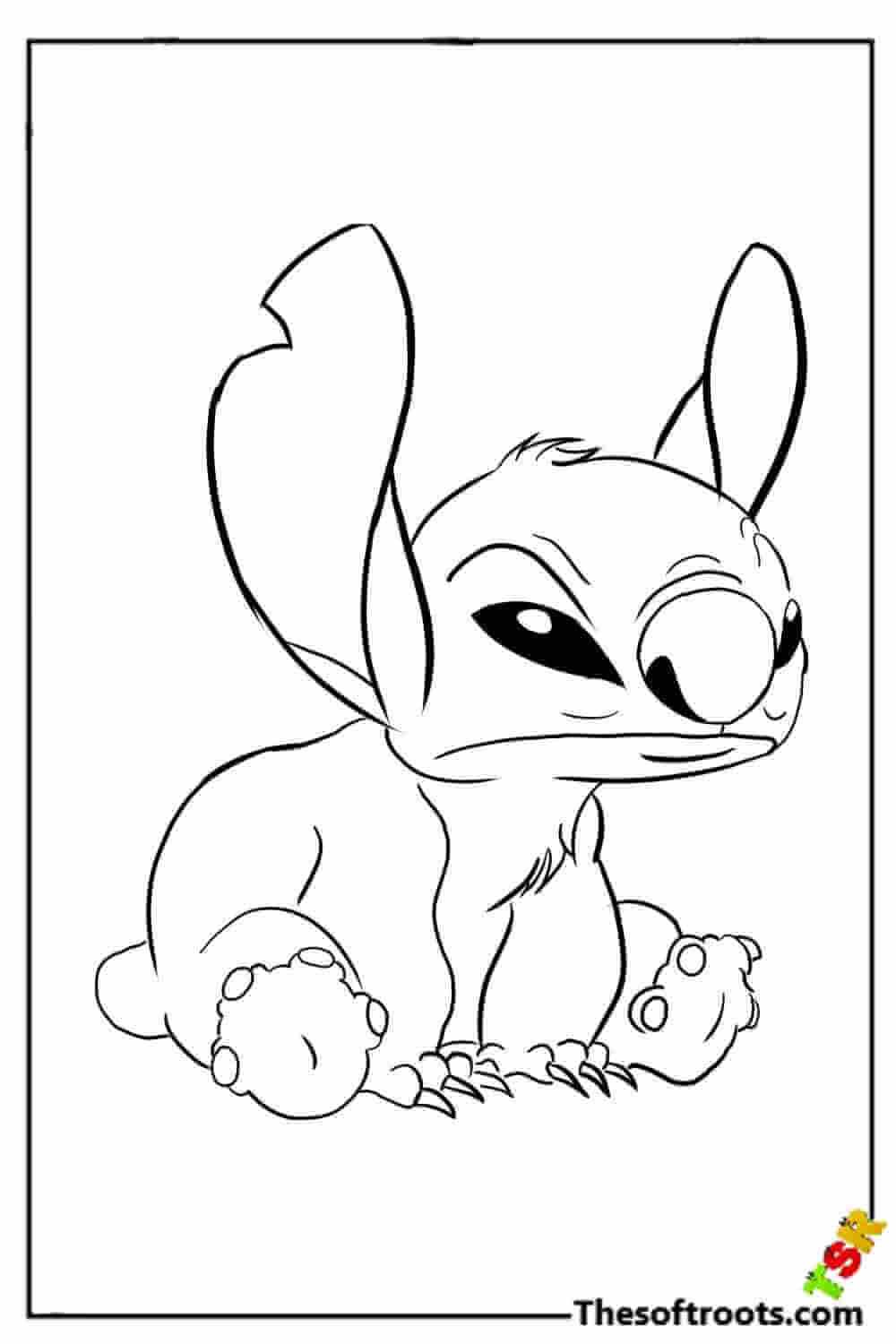 Angry Stitch coloring pages