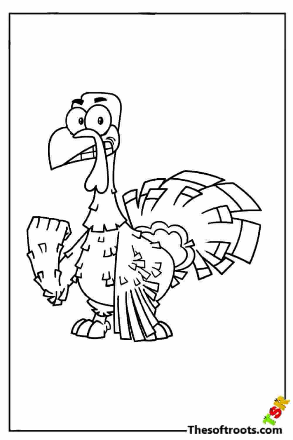 Angry turkey coloring pages