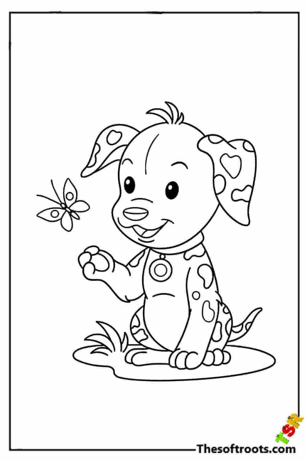 Baby puppy to print coloring pages