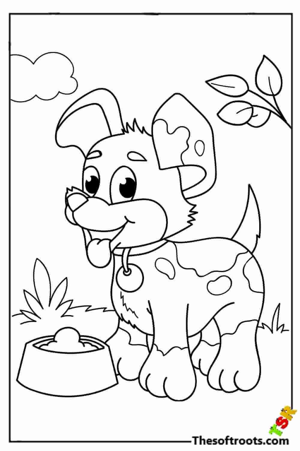 Cute puppy coloring pages