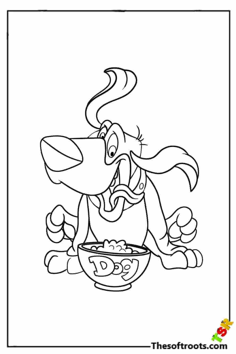 Hungry Puppy coloring pages