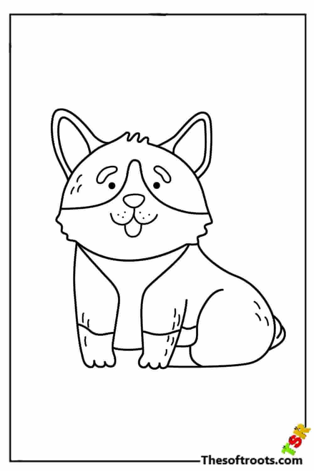 Innocent puppy coloring pages