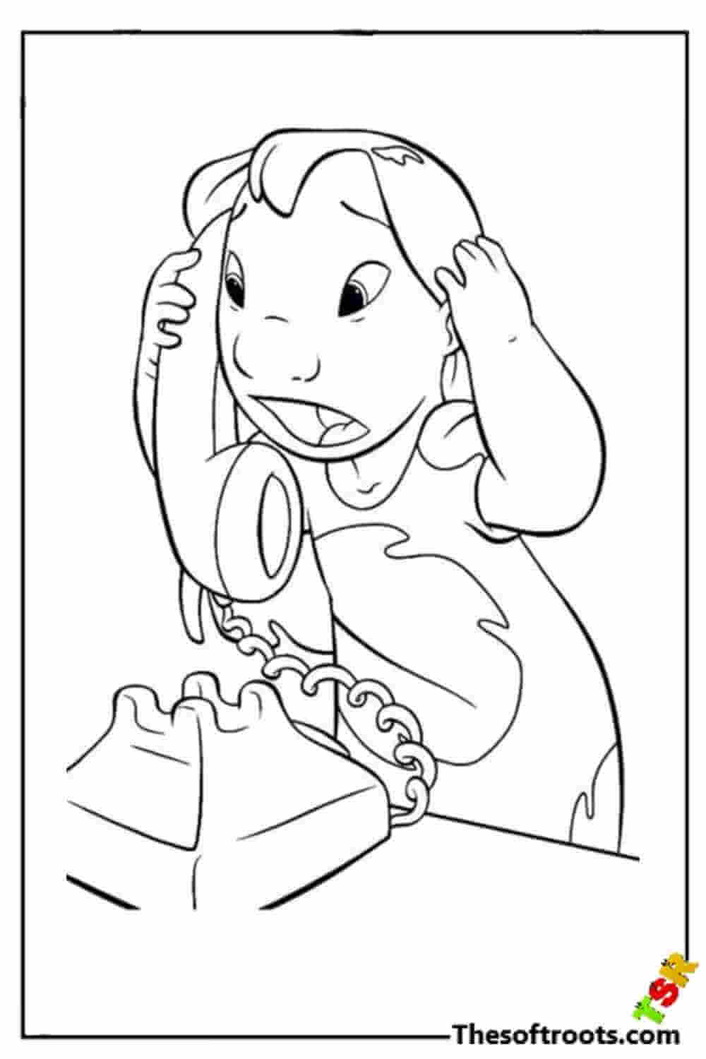 Lilo is Shocked coloring pages